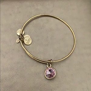Alex and Ani pink stone bracelet